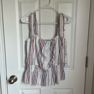 Draper James Red, White and Blue Striped Tank Top NWOT